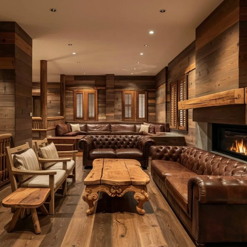 Wood interior design