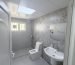 Renovated bathroom with terrazzo tile, new sink and mirror in Al Ain villa